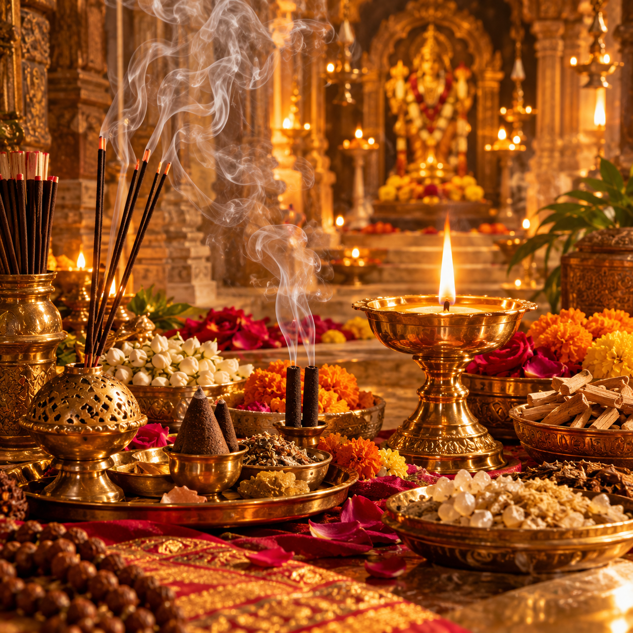 धूप, दीप एवं सुगंधित धार्मिक सामग्री