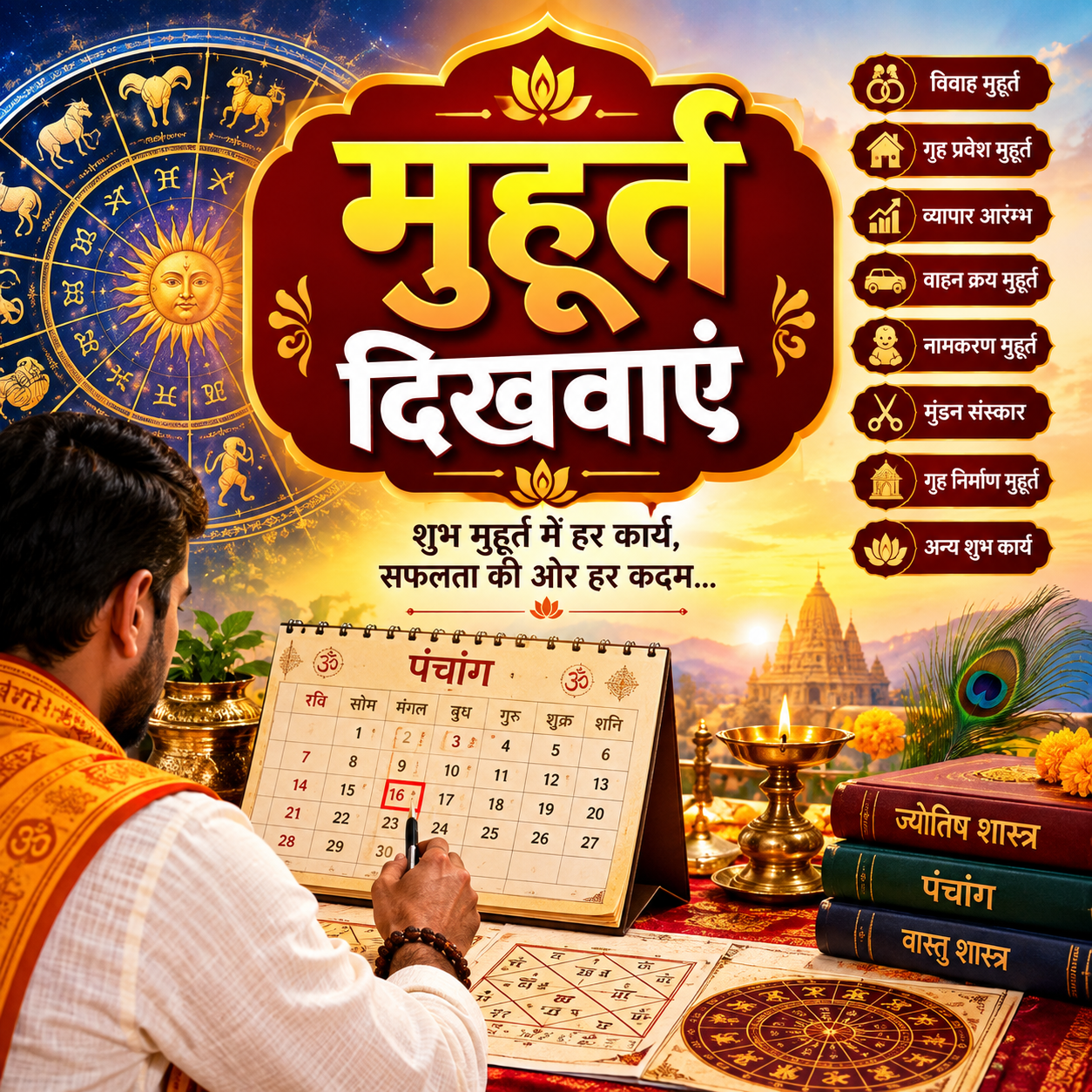 मुहूर्त दिखवाएं