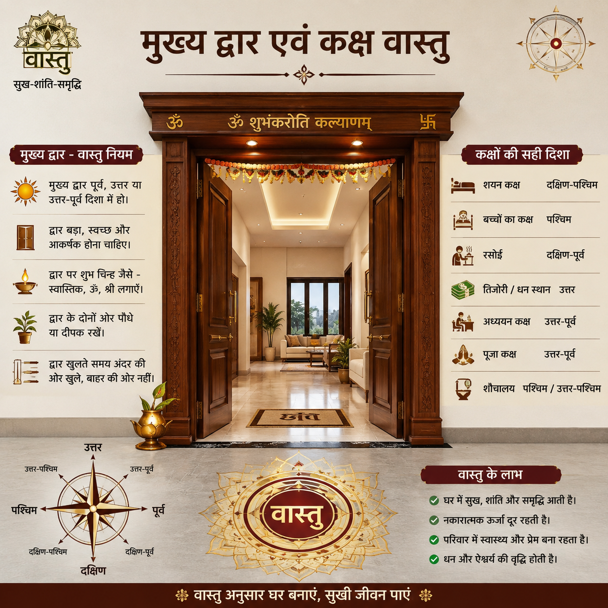 मुख्य द्वार एवं कक्ष वास्तु